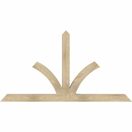 Ekena Millwork Richland Rough Sawn Timber Gable Bracket, Douglas Fir, 72"W x 39"H x 4"D x 4"F, 13/12 Pitch GBW072X39X0404RIC00RDF